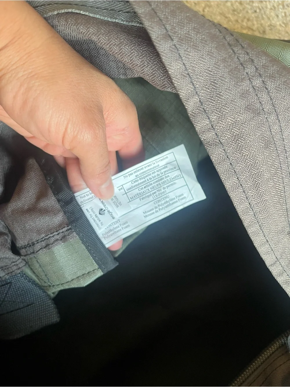 No Matter What Olive & Black Duffel Bag